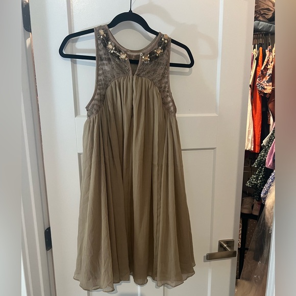 Anthropologie Moulinette Soeurs Mini Dress with Beaded Neckline - Picture 9 of 12